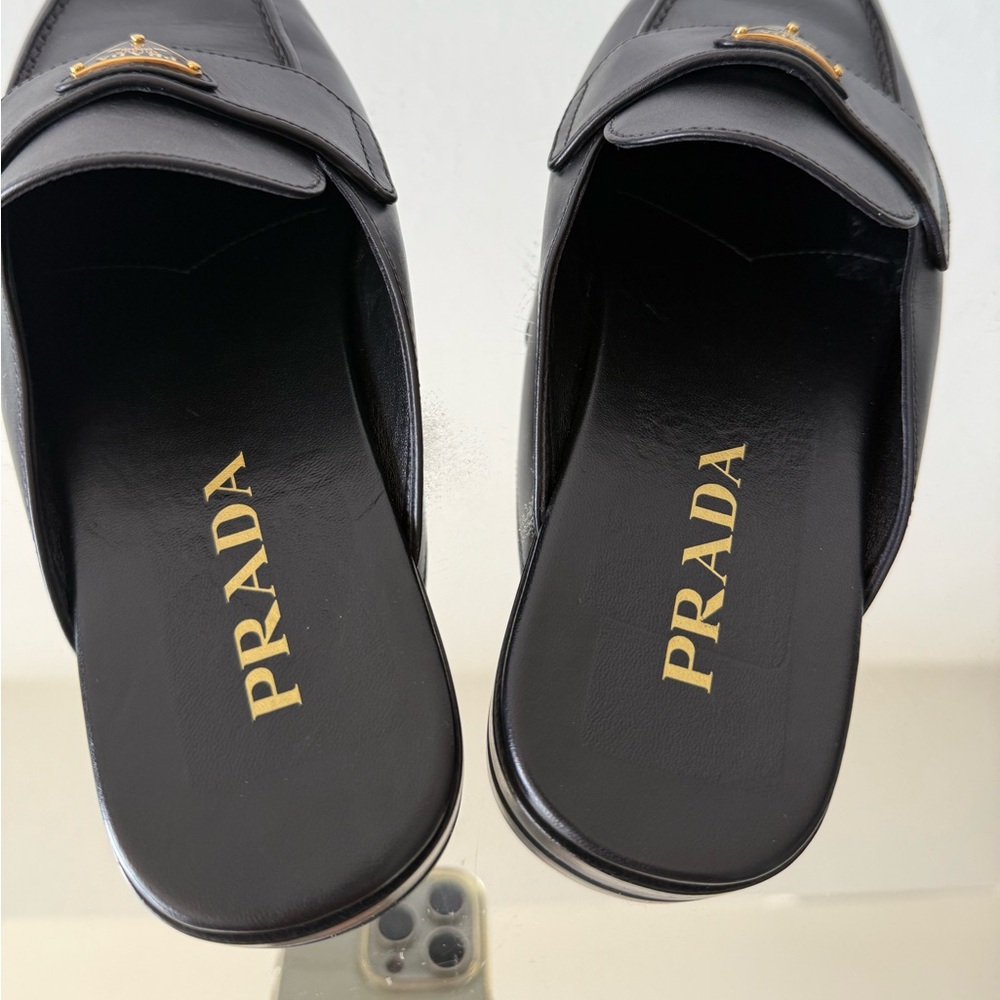 New Prada Leather Mules $1,120 37 - Picture 8 of 13